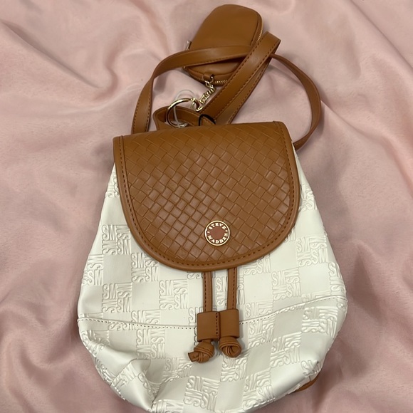 Steve Madden Tan and Cream Backpack with Textured Leather - Picture 1 of 5